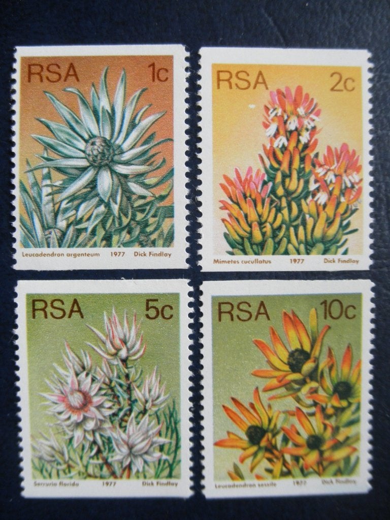 Postzegels bloemen Zuid Afrika 1977 - 2e serie - cw. 1,80 pf, Ophalen of Verzenden, Postfris, Dier of Natuur