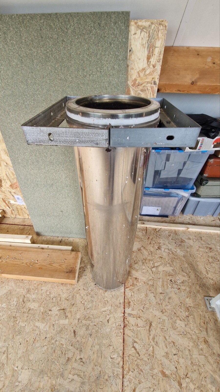 RVS dubbelwandige kachelpijp 25cm diameter, 2x 1 meter, Ophalen, Inbouwhaard, Houthaard