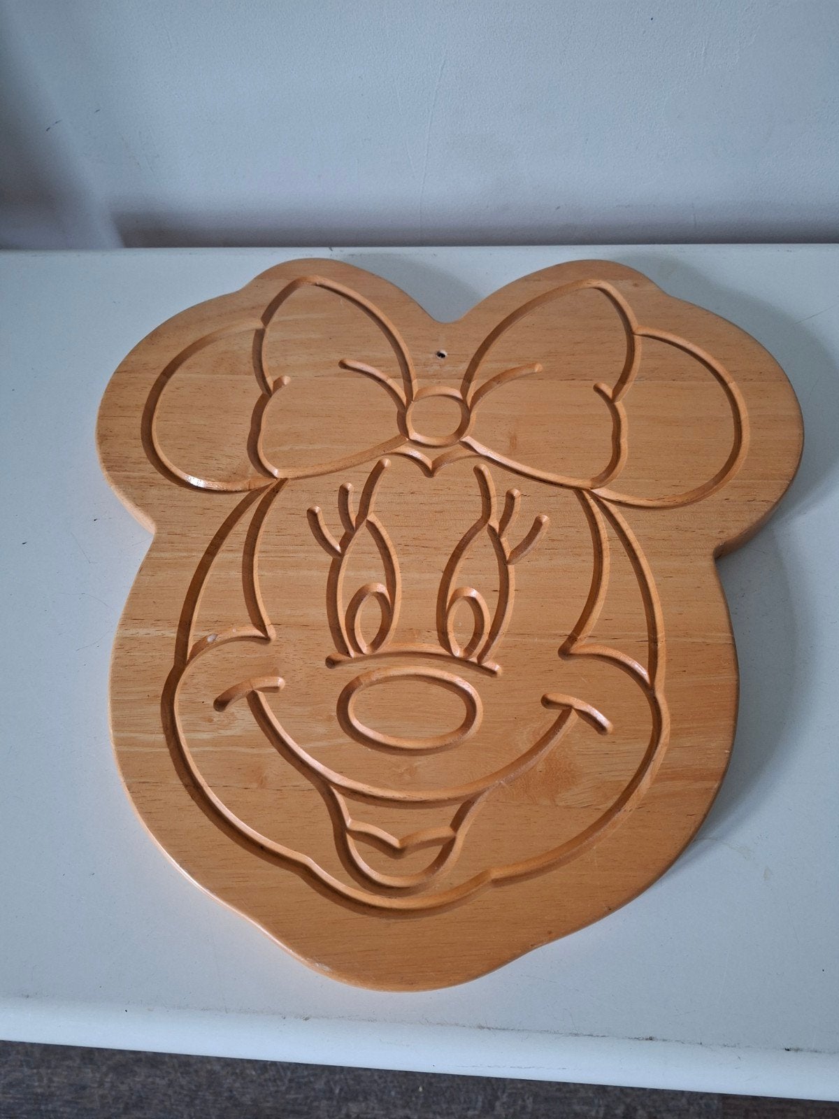 Disney Minnie Mouse Houten Snijplank/Decoratiebord, Verzamelen, Ophalen of Verzenden, Mickey Mouse, Gebruikt, Overige typen