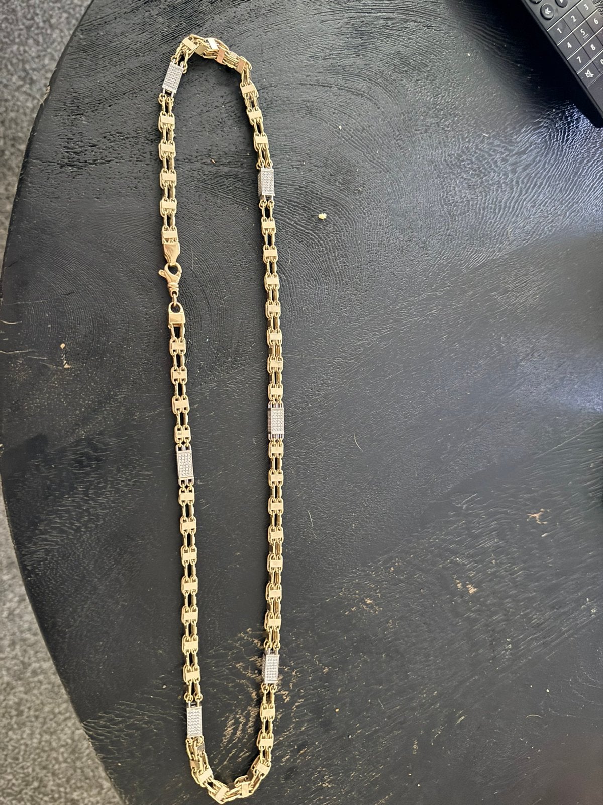 Ketting 18k goud massief magnum schakel(konings rope rolex), Ophalen, Zo goed als nieuw, Goud, Goud