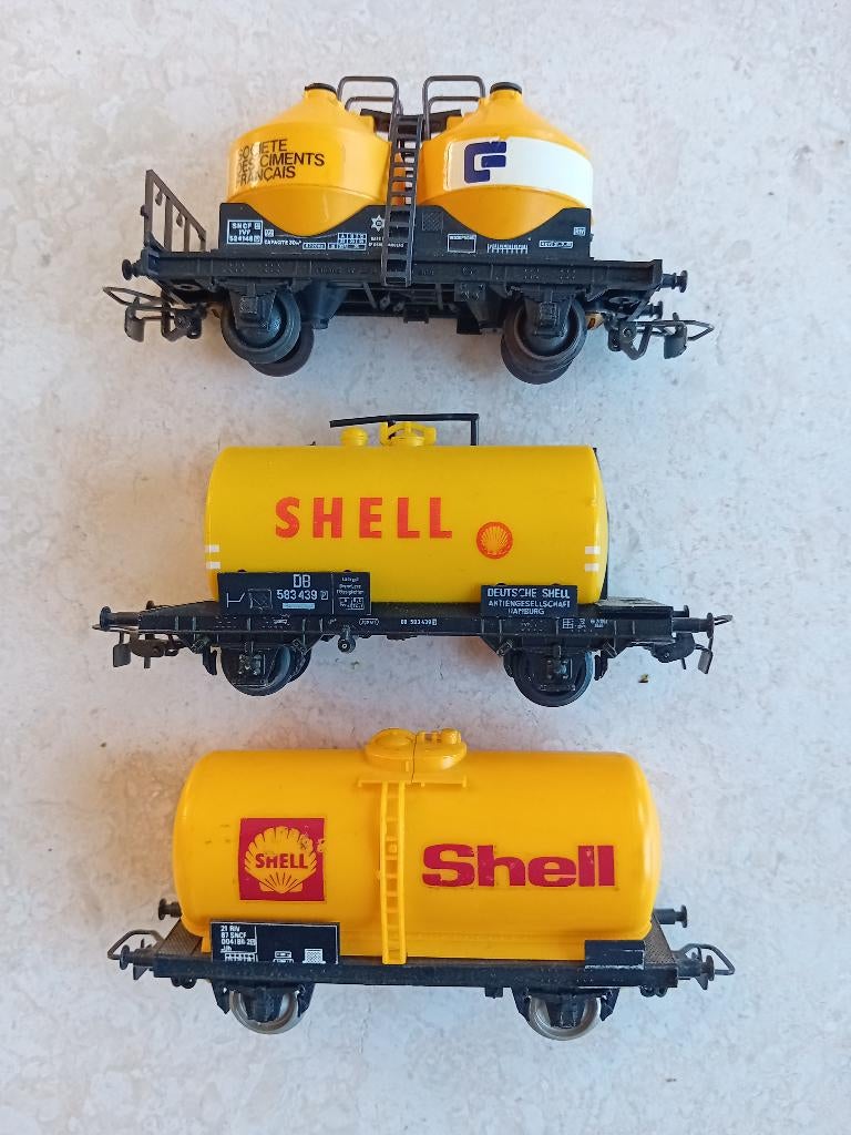 H0#499 diverse goederenwagons oa Jouef, Shell., Jouef, Gelijkstroom of Wisselstroom, Wagon, Ophalen of Verzenden