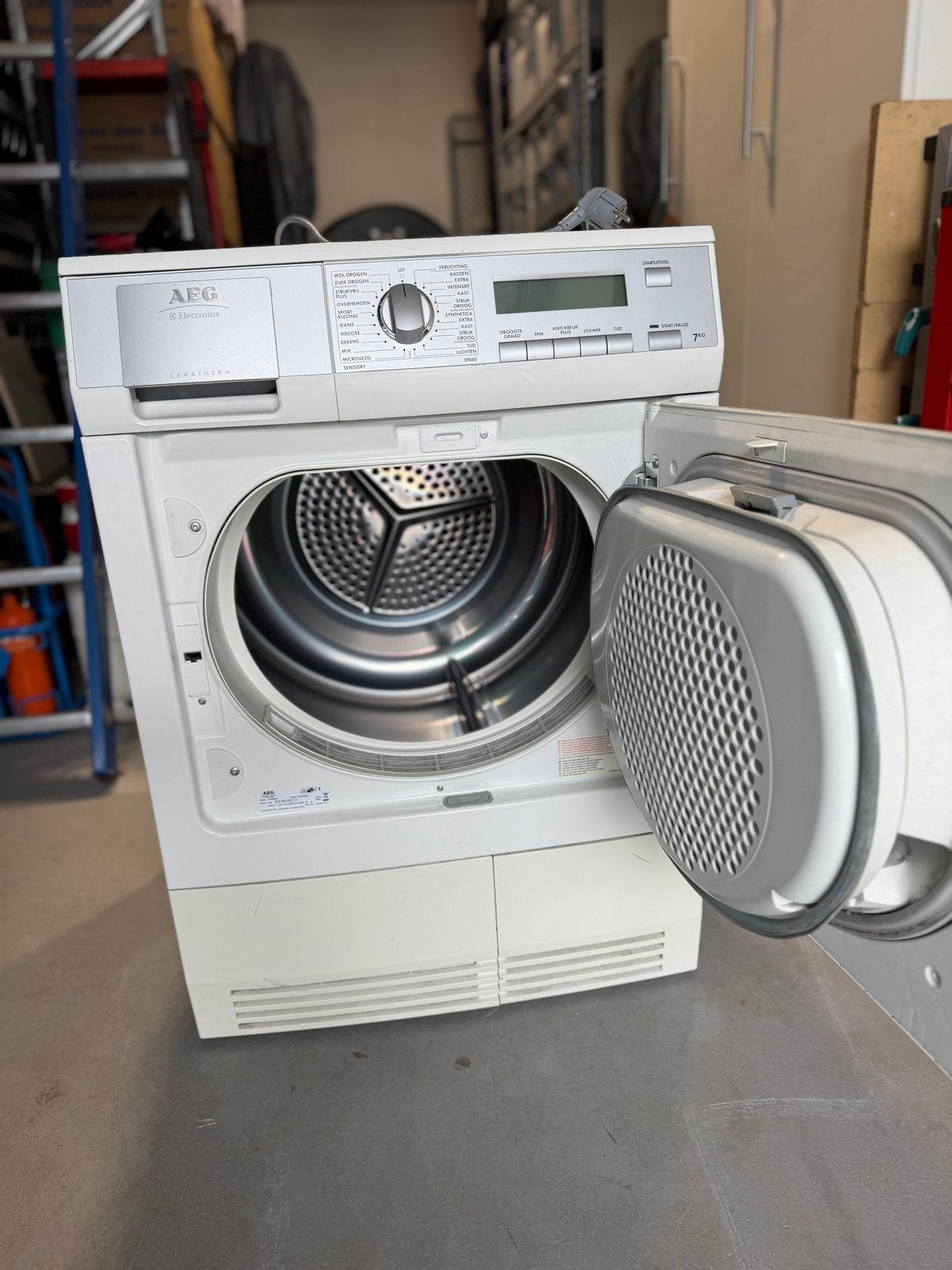 AEG warmtepomp droger, Witgoed en Apparatuur, Wolprogramma, 6 tot 8 kg, Gebruikt, Overige typen