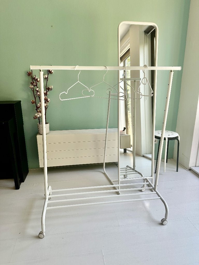 IKEA RIGGA kledingrek wit, Ophalen, Gebruikt