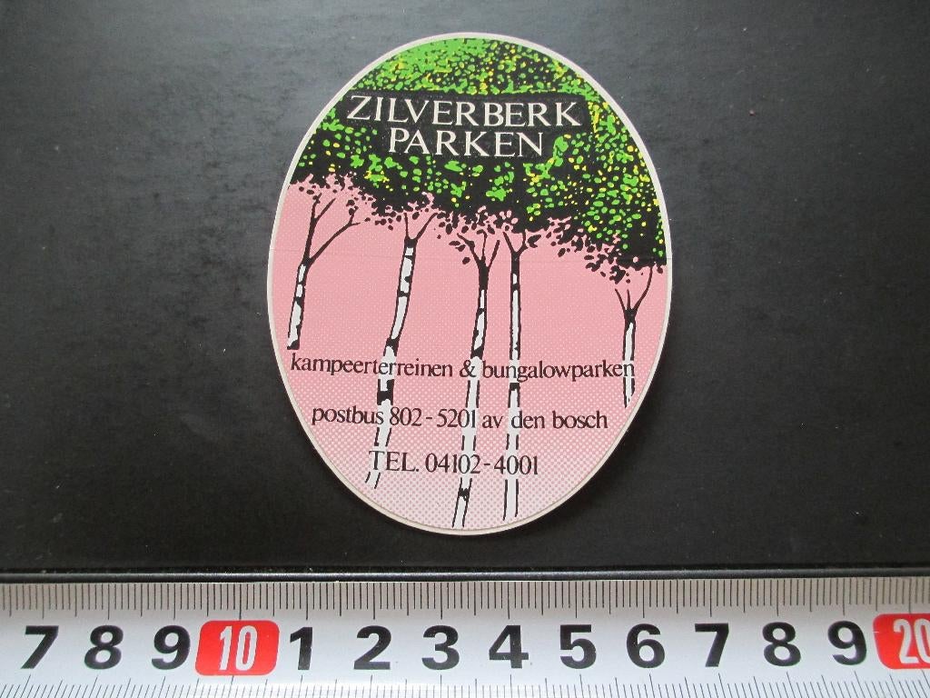 sticker Den Bosch Zilverberk Parken Kampeerterreinen Bungalo, Ophalen, Zo goed als nieuw