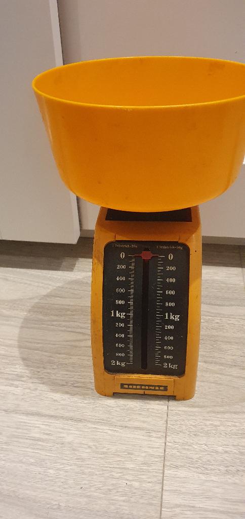 Vintage Soehnle Keukenweegschaal - Geel, Ophalen of Verzenden, Gebruikt, Oranje