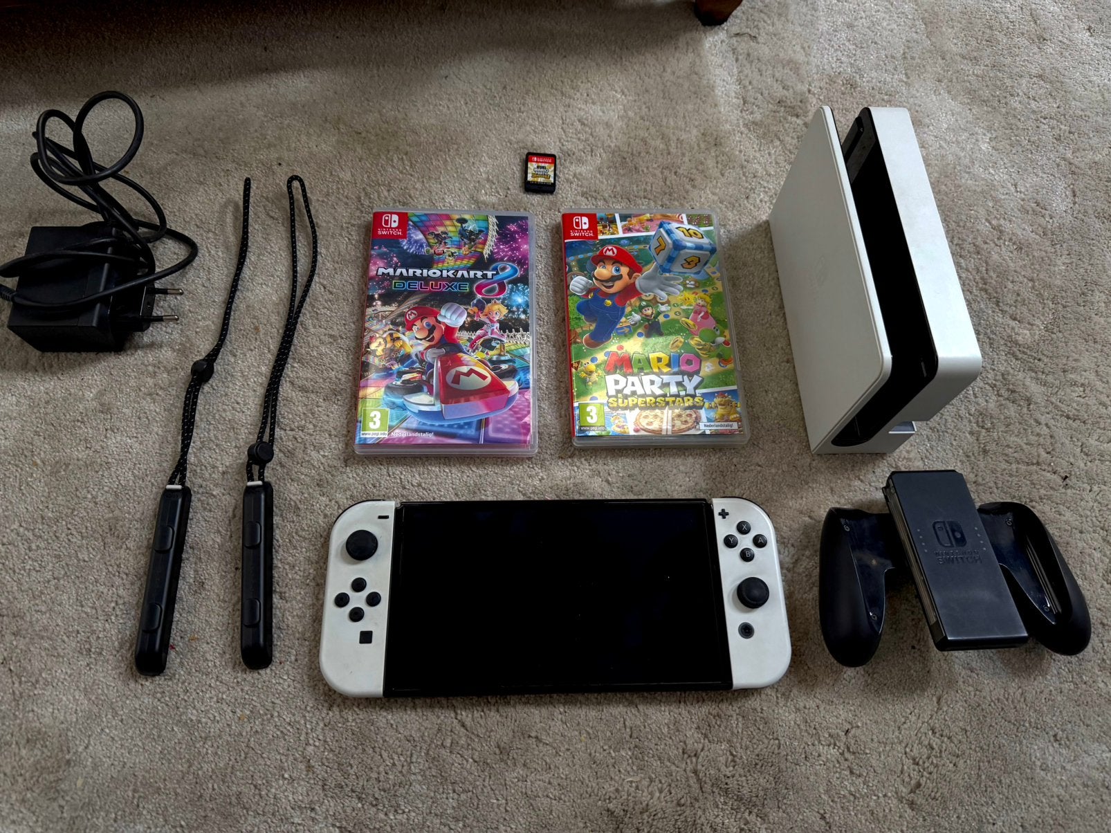 Nitendo switch oled wit, Ophalen of Verzenden, Zo goed als nieuw, Met 1 controller, Switch OLED