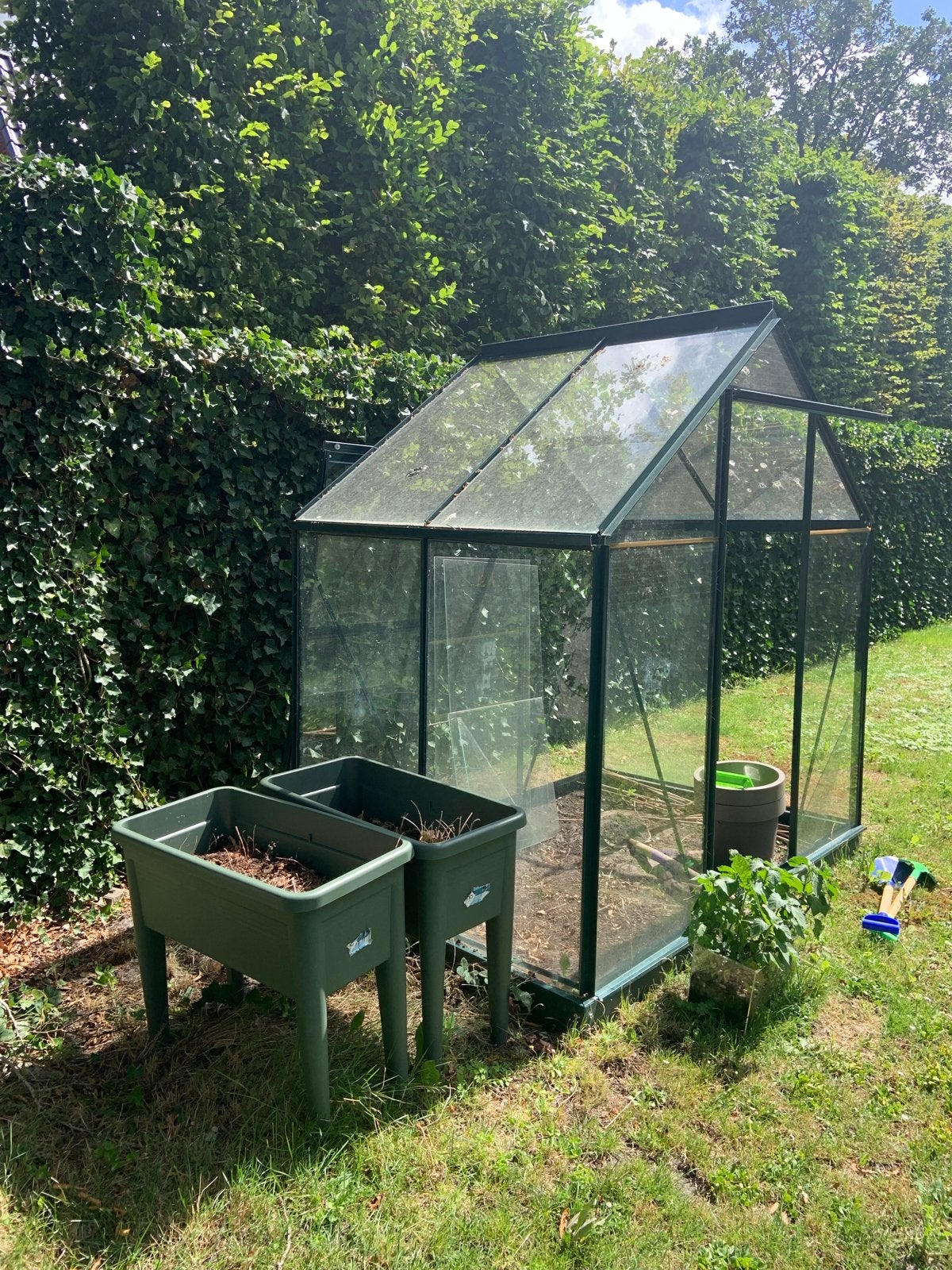 Tuinkas met aluminium frame, Ophalen, Gebruikt, Kweekkas, Glas