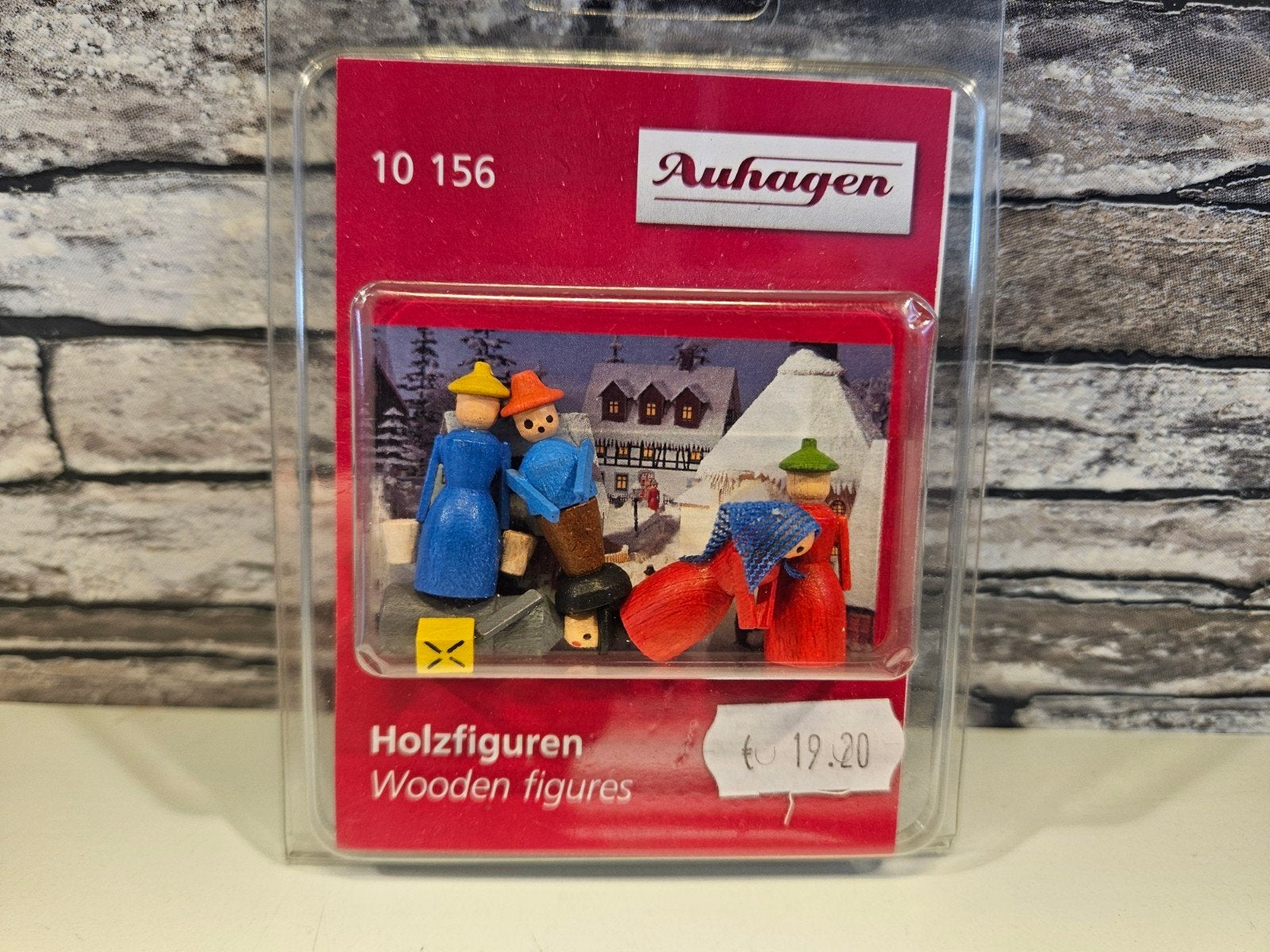 Auhage houten kerstfiguurtjes HO spoor trein, Overige merken, Gelijkstroom of Wisselstroom, Brug, Tunnel of Gebouw, Nieuw