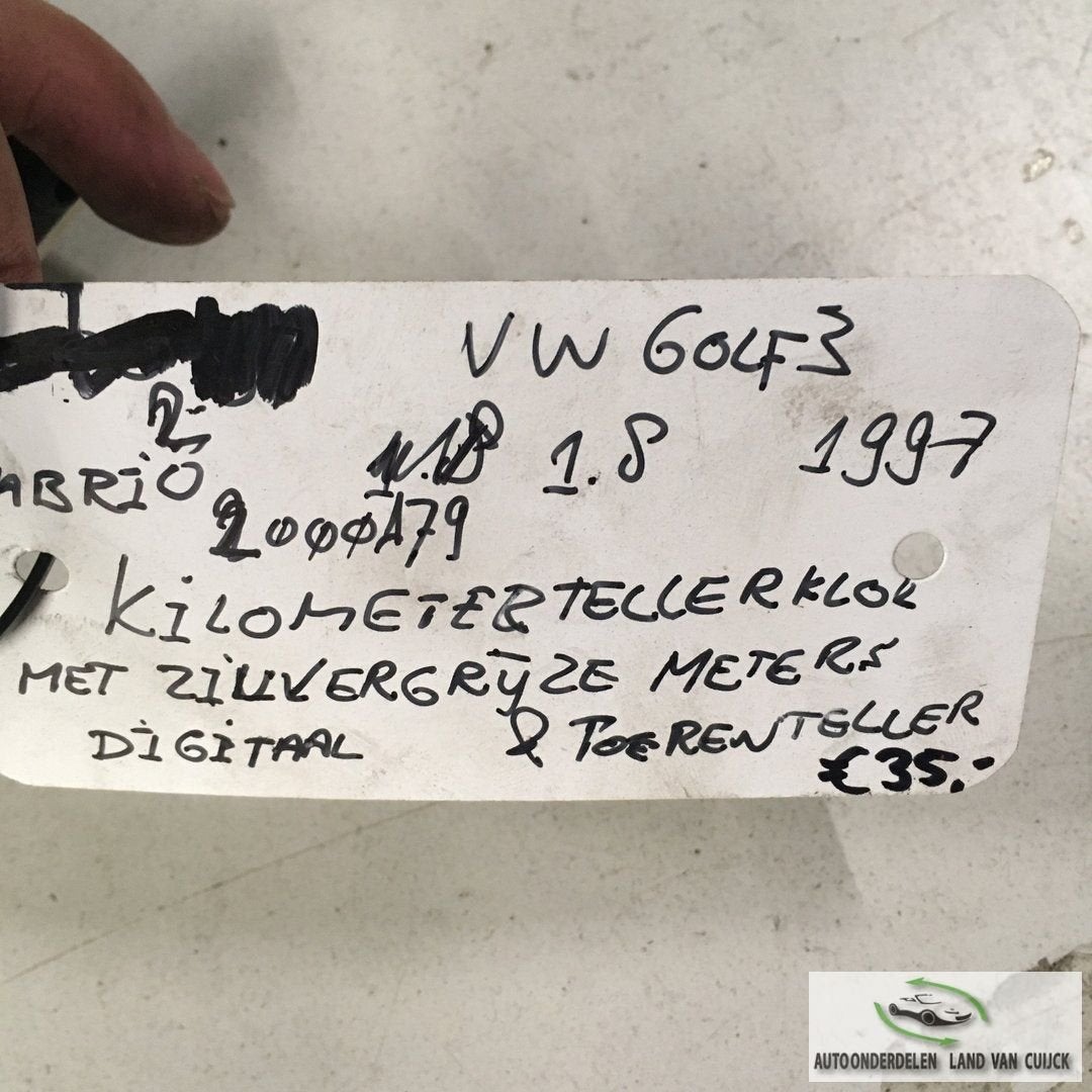 Vw Golf 3 Cabrio 1.8 1997 2000179     Km Tellerklok  1H0 919, Gebruikt, -, -, Ophalen of Verzenden