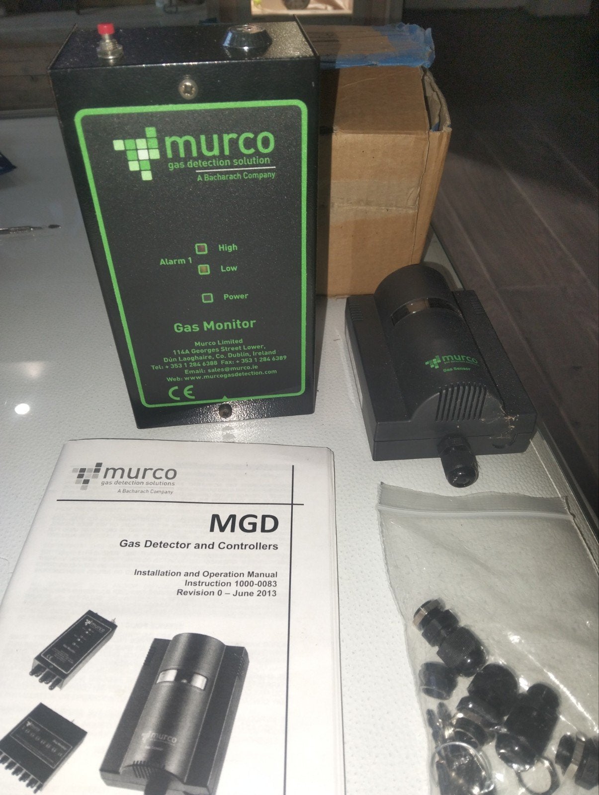 GAS EN CO2 DETECTOR MURCO VOOR KOELINSTATIES, Ophalen of Verzenden, Nieuw, Druk