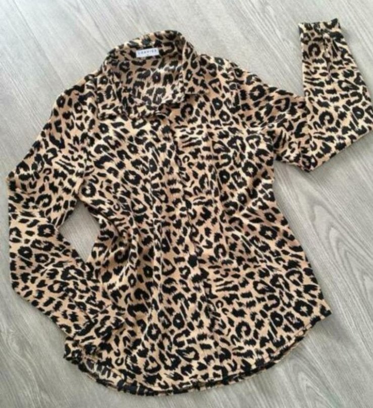 LOAVIES NIEUWE bruin zwarte blouse tijger / panter , XS 34, Bruin, Nieuw, Ophalen of Verzenden, Loavies