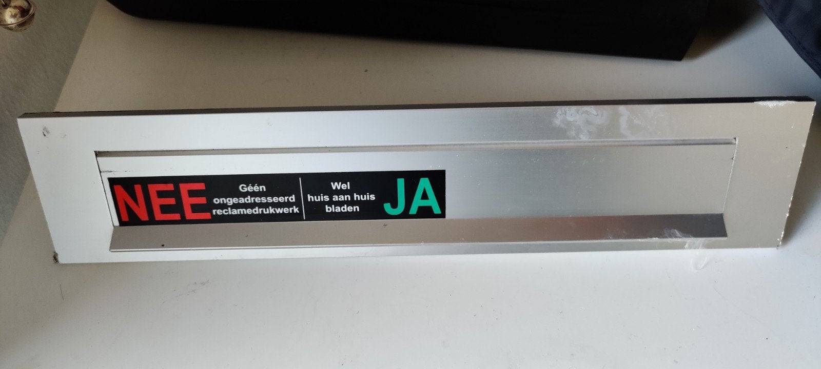 Gratis Brievenbusklep met anti-reclamesticker, Ophalen, Gebruikt, Zilver, Metaal