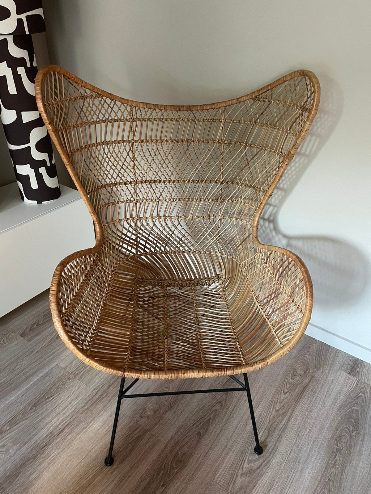 HK living egg chair rotan, Ophalen, Gebruikt, Bruin, Eén