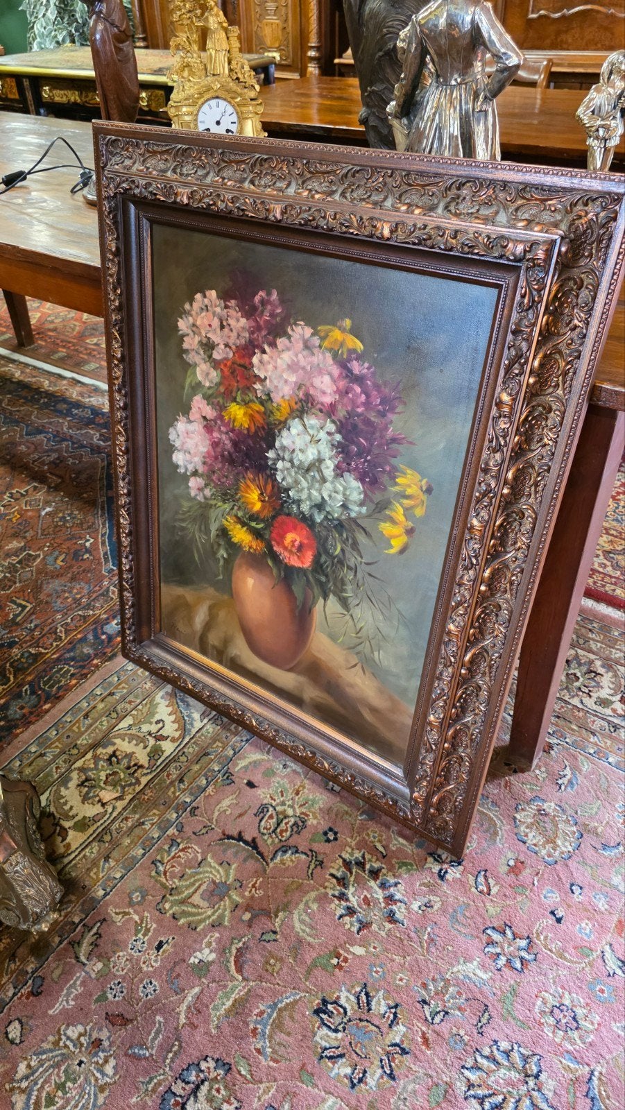 groot antiek schilderij stil leven, Antiek en Kunst, Kunst | Schilderijen | Klassiek, Ophalen