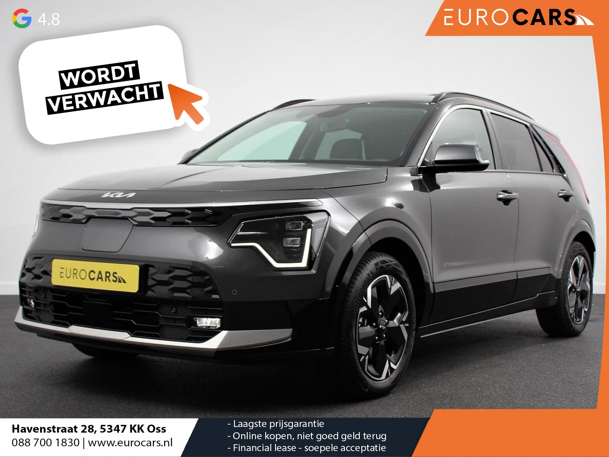 Kia Niro EV DynamicPlusLine 64.8 kWh Nieuw Model! Navigatie, Auto's, Gebruikt, 750 kg, 1657 kg, Origineel Nederlands