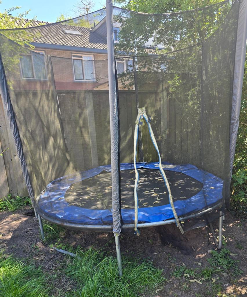 Gebruikte trampoline met veiligheidsnet, Kinderen en Baby's, Speelgoed | Buiten | Trampolines, Ophalen, Gebruikt