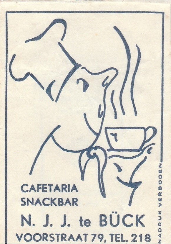 N te Bück Voorstraat Egmond aan Zee - cafetaria snackbar kok, Verzamelen, Ophalen of Verzenden