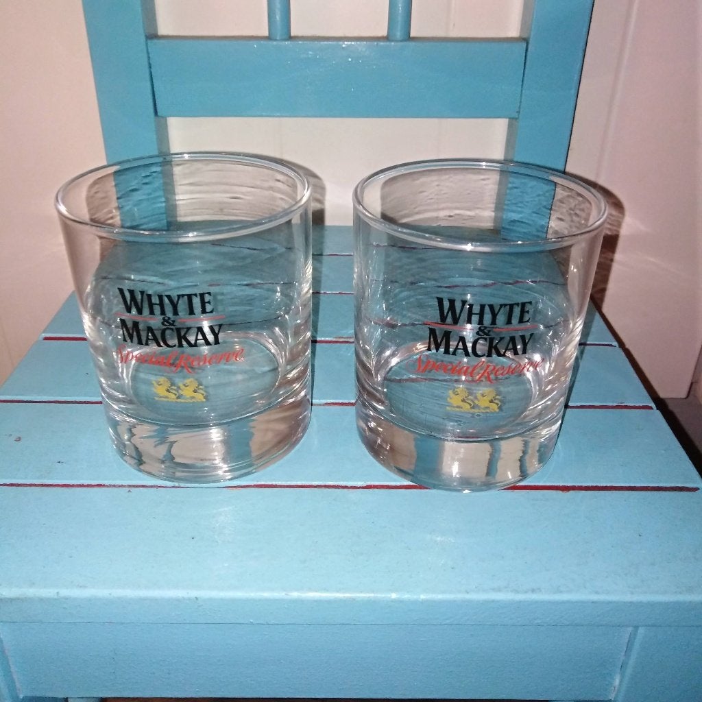 Whyte and Mackay whiskey glazen 2 stuks, Ophalen, Zo goed als nieuw, Overige typen