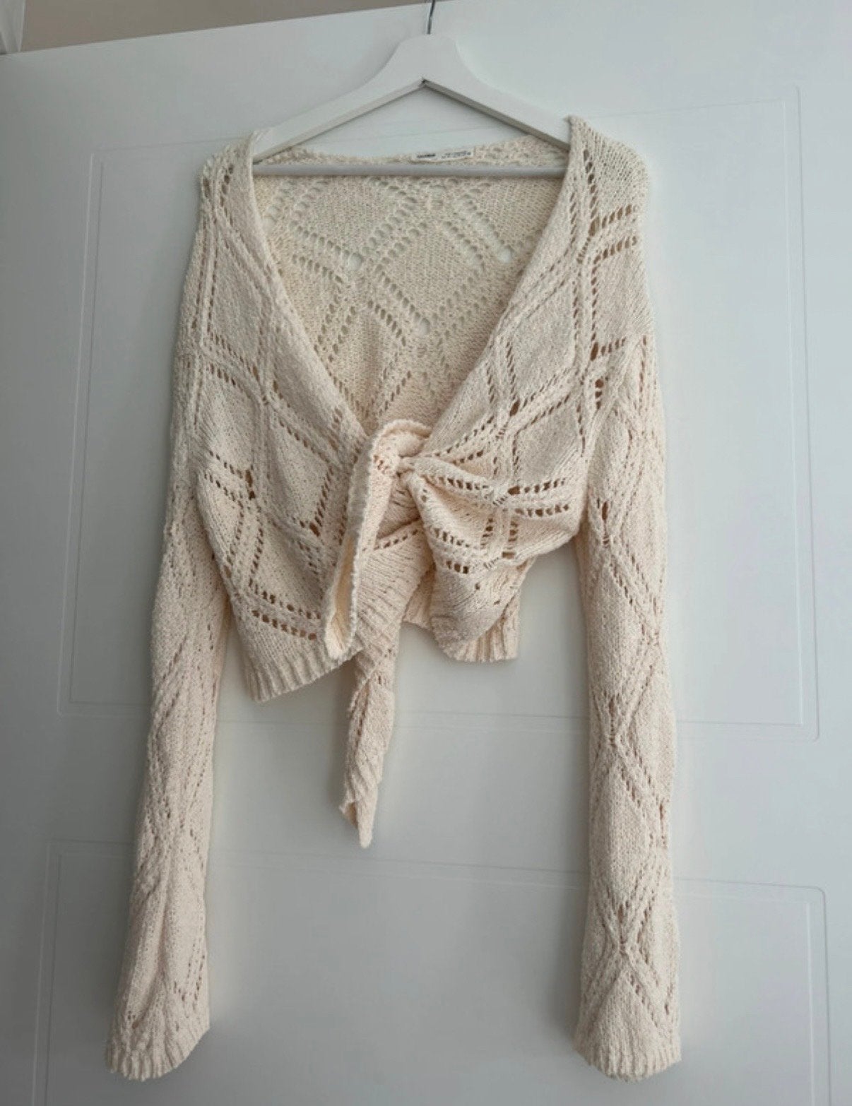 Pull & Bear gebreid boho vest met knoopdetail, Ophalen of Verzenden, Zo goed als nieuw, Maat 38/40 (M), Beige