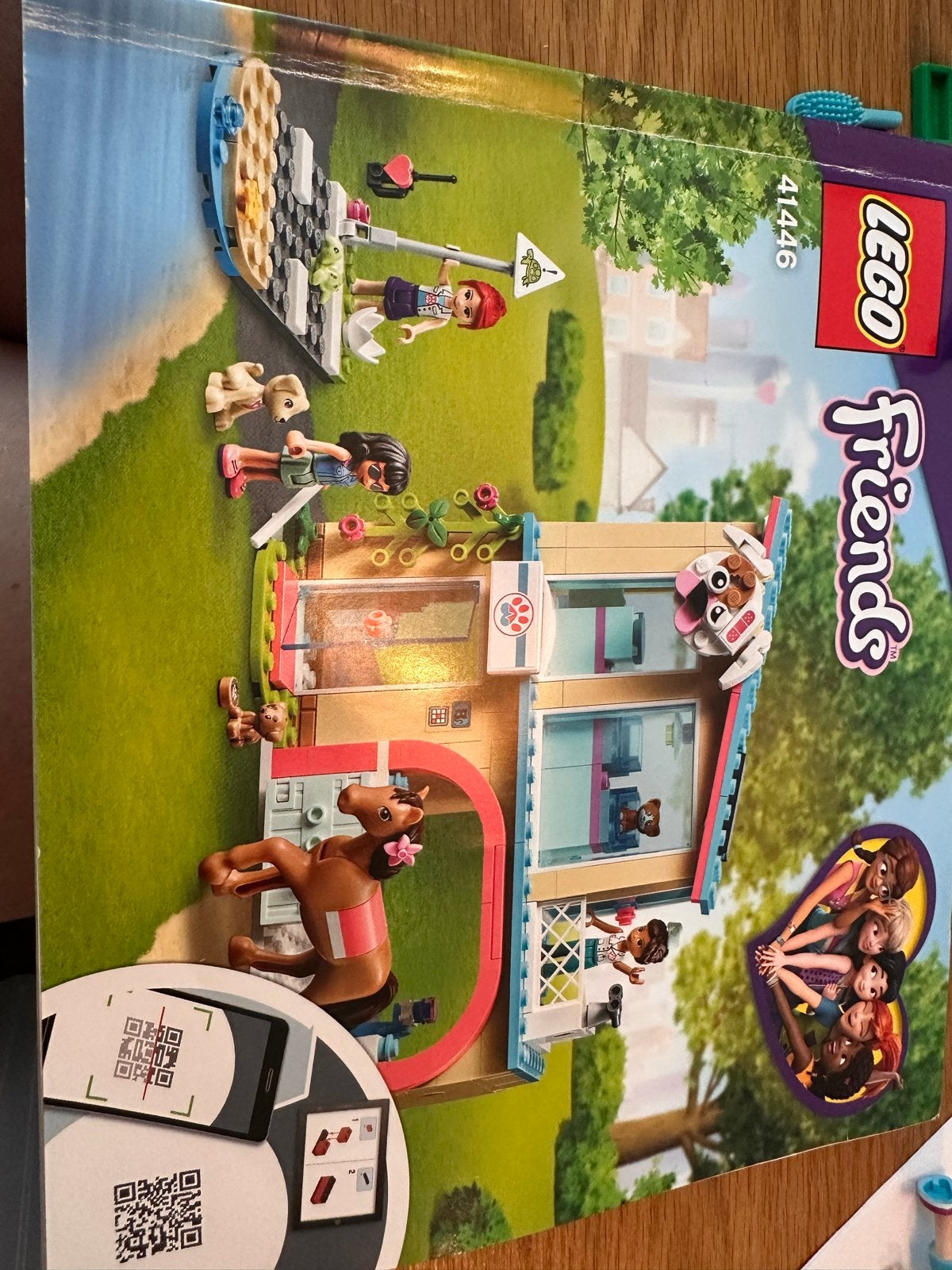 LEGO Friends Dierenkliniek 41446 met paard en figuren, Ophalen of Verzenden, Zo goed als nieuw, Overige merken