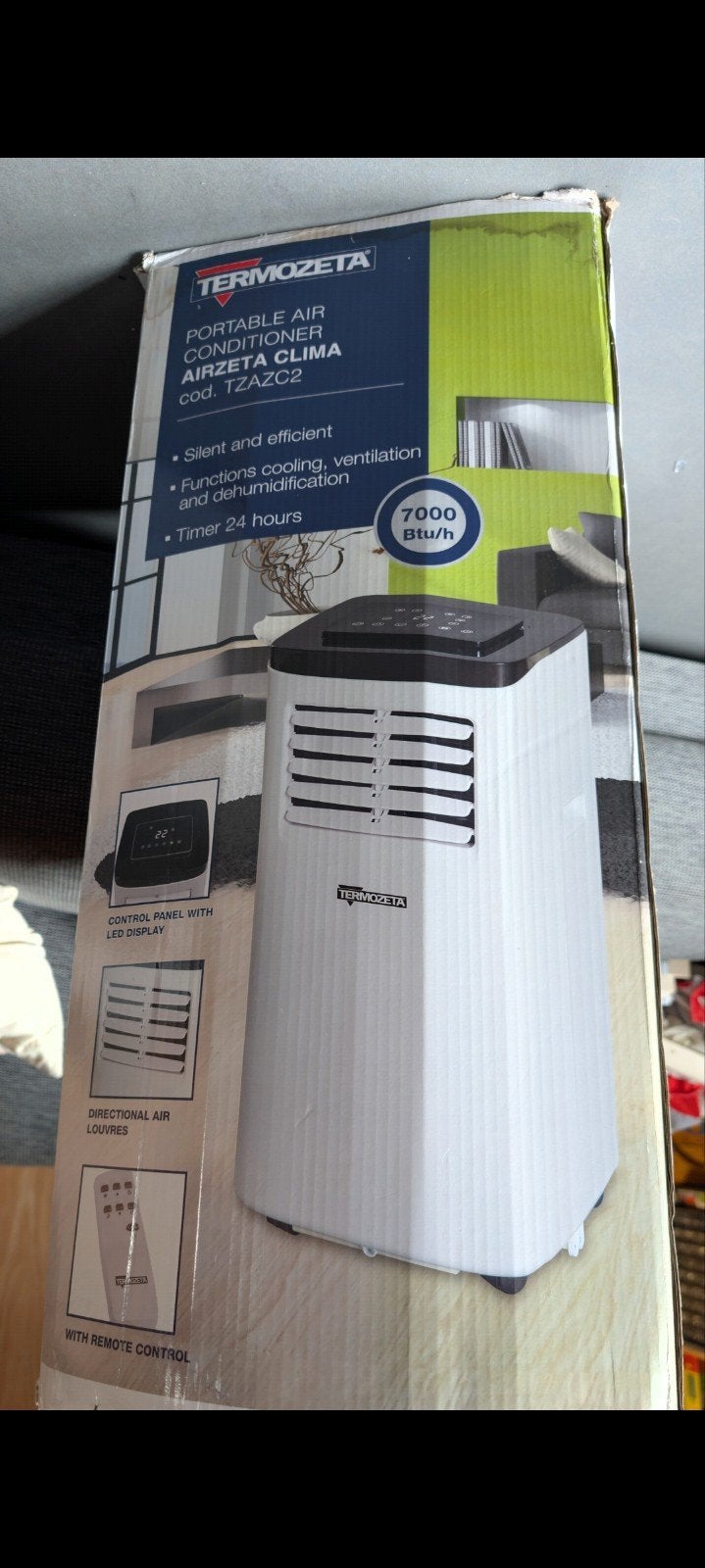 Termozeta Airzeta Clima Mobiele Airco 7000 Btu/h, Witgoed en Apparatuur, Ophalen, Timer, Minder dan 60 m³, 3 snelheden of meer