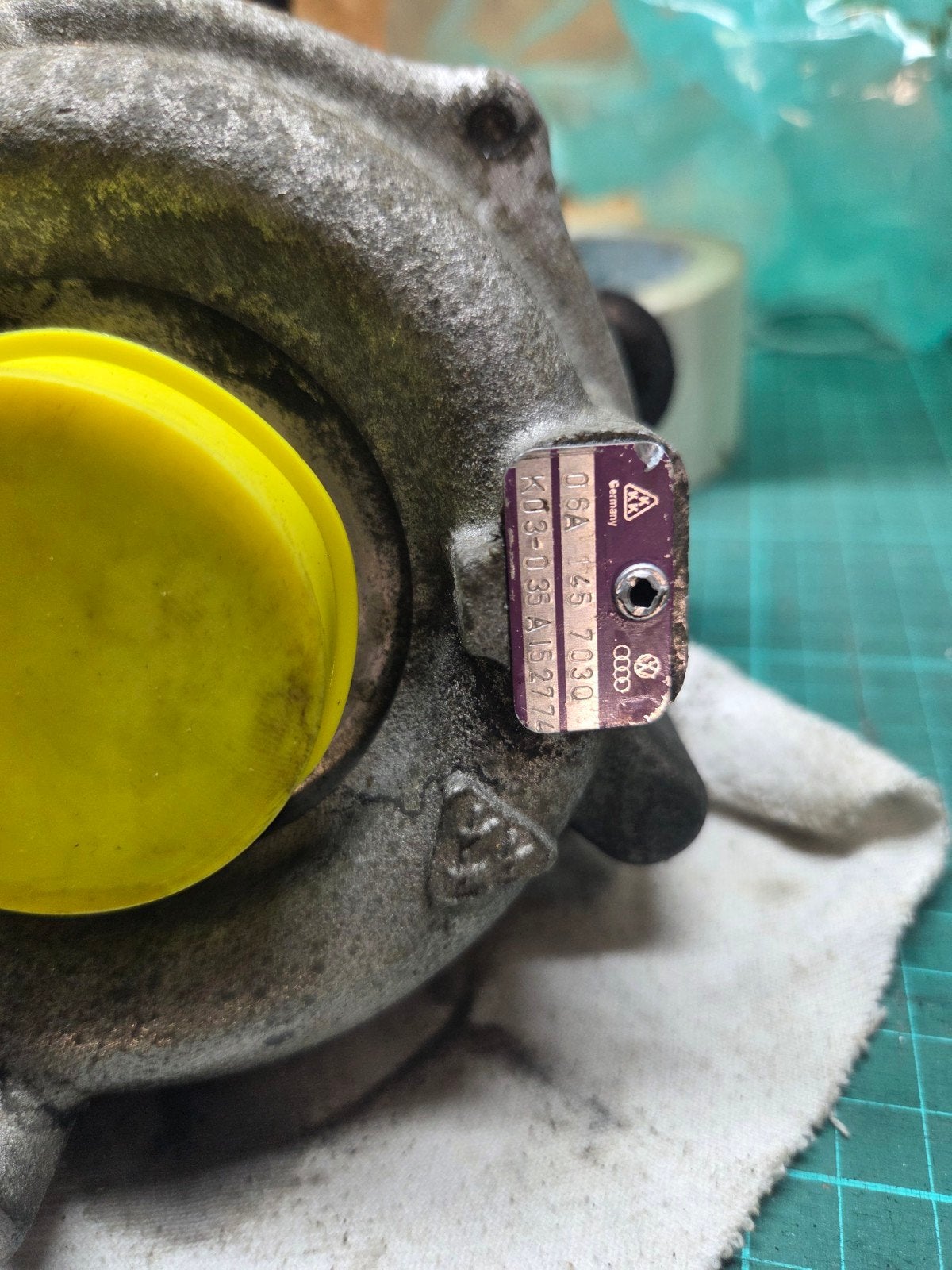 Turbo 1.8 AJQ met scheur in uitlaatschelp, Auto-onderdelen, Motor en Toebehoren, Ophalen, Gebruikt, Seat