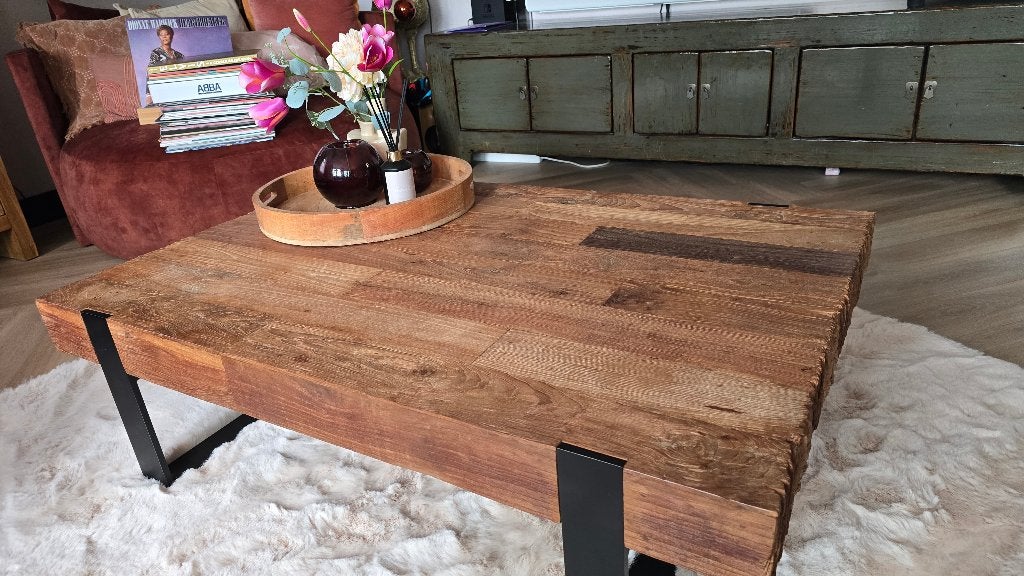 Salontafel Robuust, Ophalen, 100 tot 150 cm, 50 tot 100 cm, Zo goed als nieuw