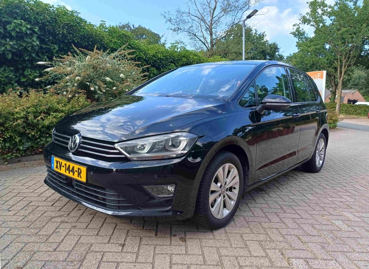 Volkswagen Golf Sportsvan 1.2 TSI Highline (bj 2015), Auto's, 1224 kg, Euro 6, Zwart, Golf Sportsvan