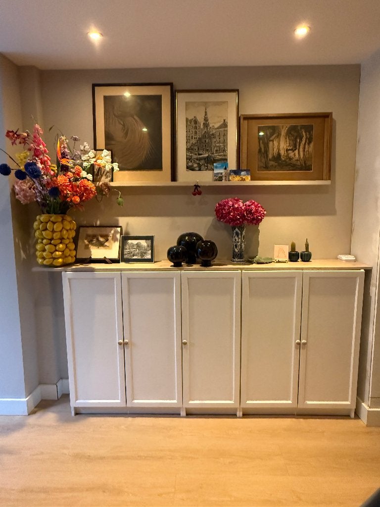 IKEA BILLY / OXBERG dressoir – wit, Ophalen, 150 tot 200 cm, Minder dan 100 cm, 25 tot 50 cm