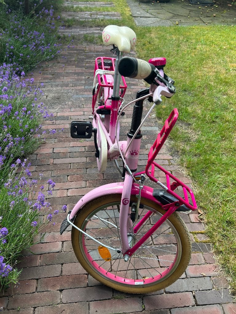 Mooie meisjes fiets Loekie Princes, Ophalen, Terugtraprem, Loekie, 18 inch