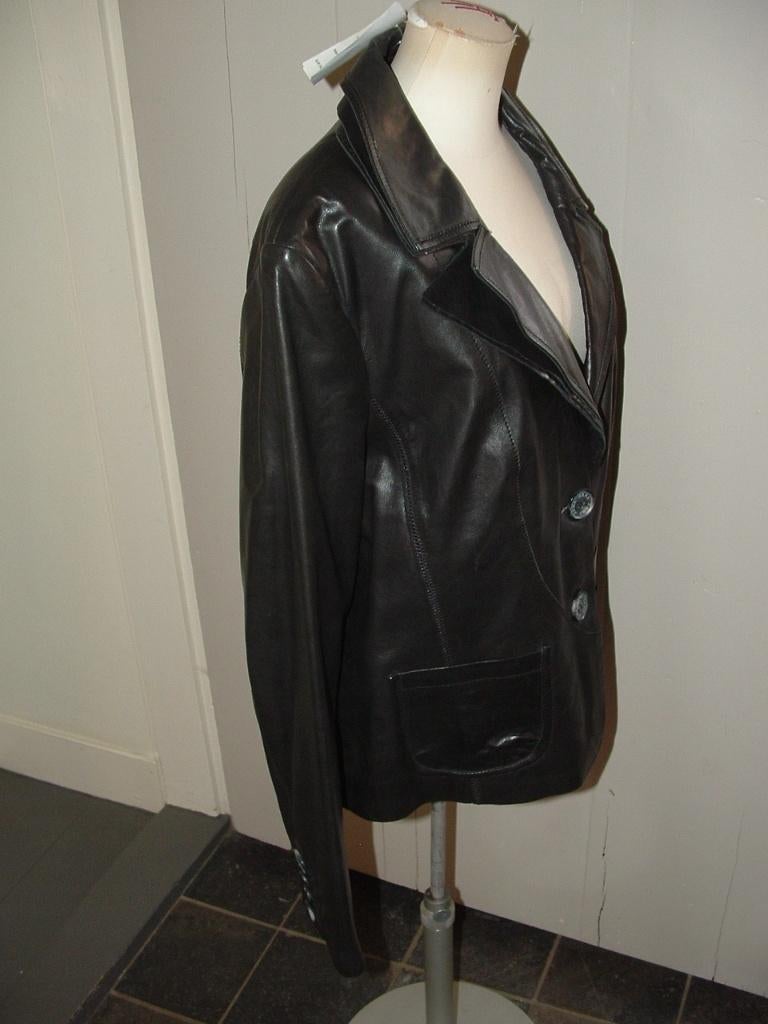Nieuw! Arma Elyssa Lamsleer jas tussenjas leer maat 42 / 44, Zwart, Arma, Maat 42/44 (L), Nieuw