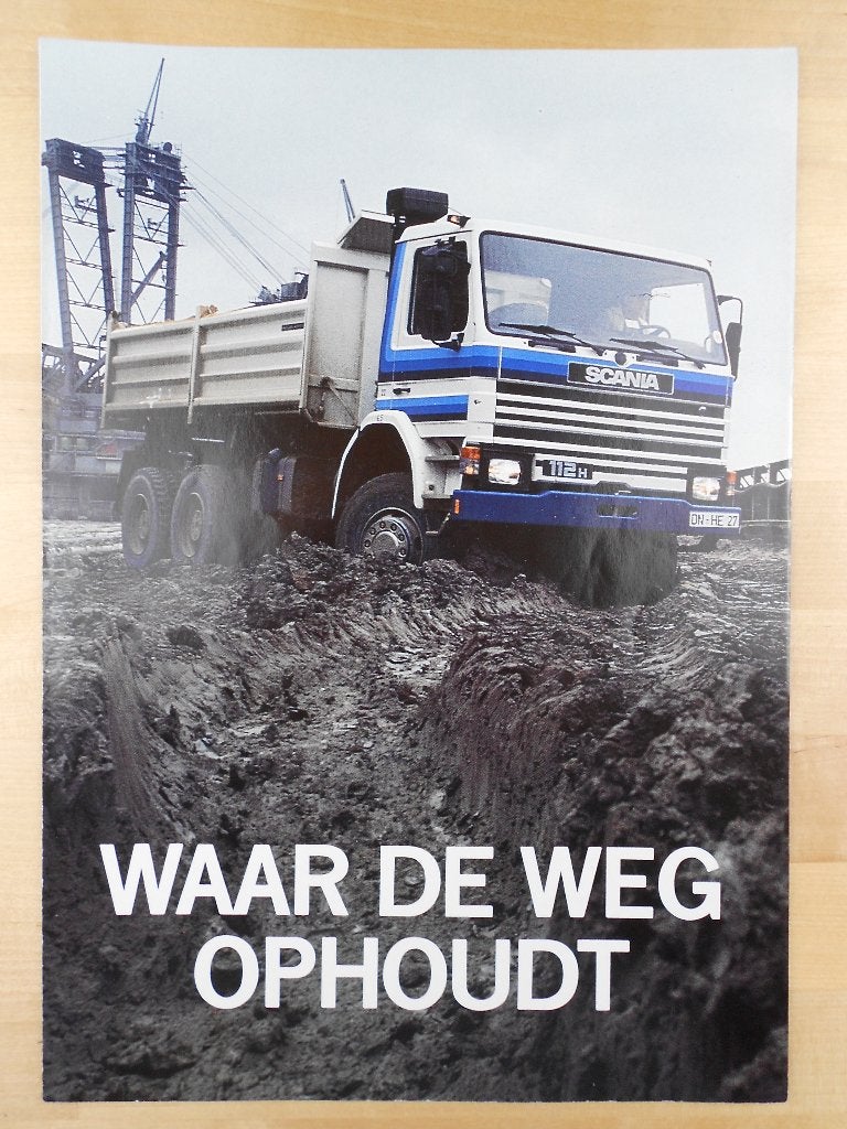 Scania 112 4x4 & 6x6 Brochure 1985, Ophalen of Verzenden, Zo goed als nieuw, Overige merken, Scania