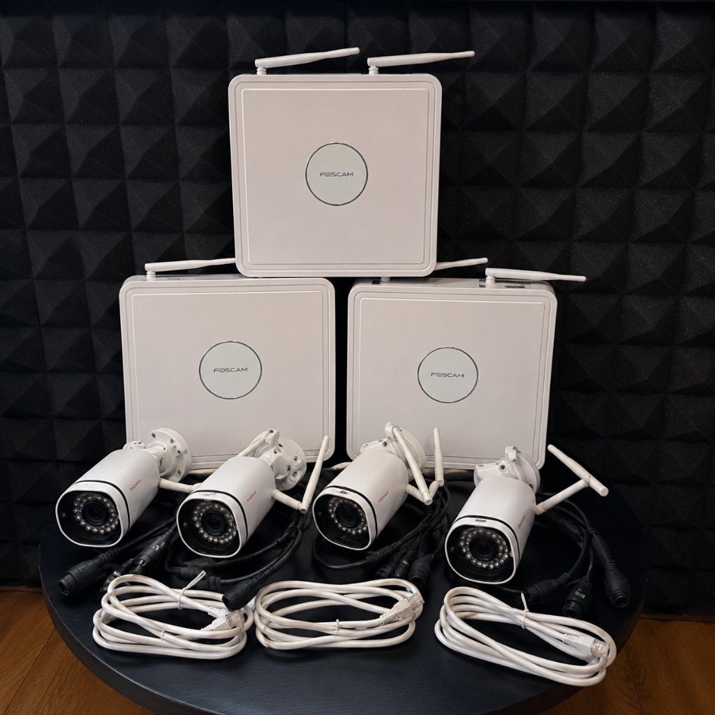 FOSCAM Beveiligingssysteem – 4 Camera's + Recorder – Comp., Gebruikt, MVI, MVI, Ophalen of Verzenden