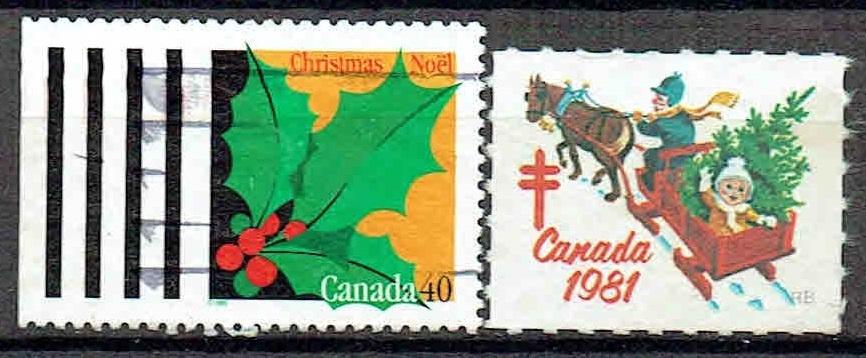 Canada 1981 Kerstmis arreslee kind, Verzenden, Gestempeld, Overige thema's