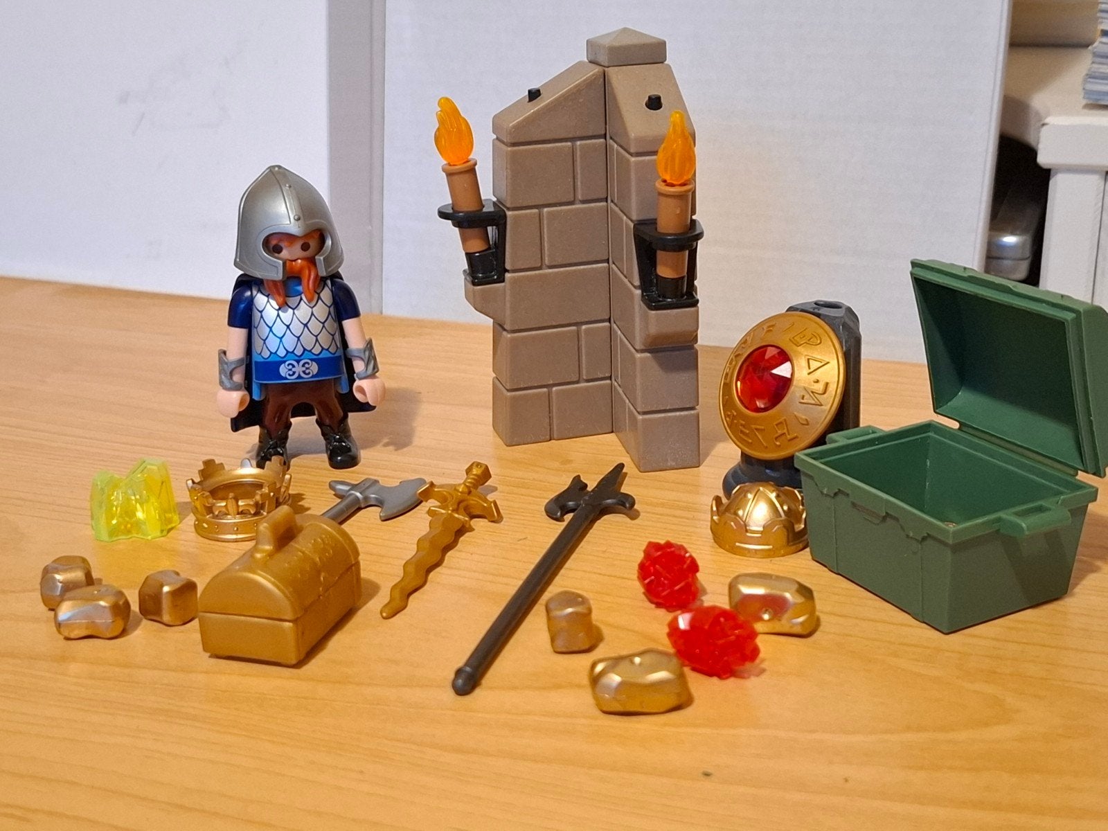Playmobil Dwerg met schatkamer en accessoires (set 6160), Kinderen en Baby's, Gebruikt, Complete set, Figuren, Historisch