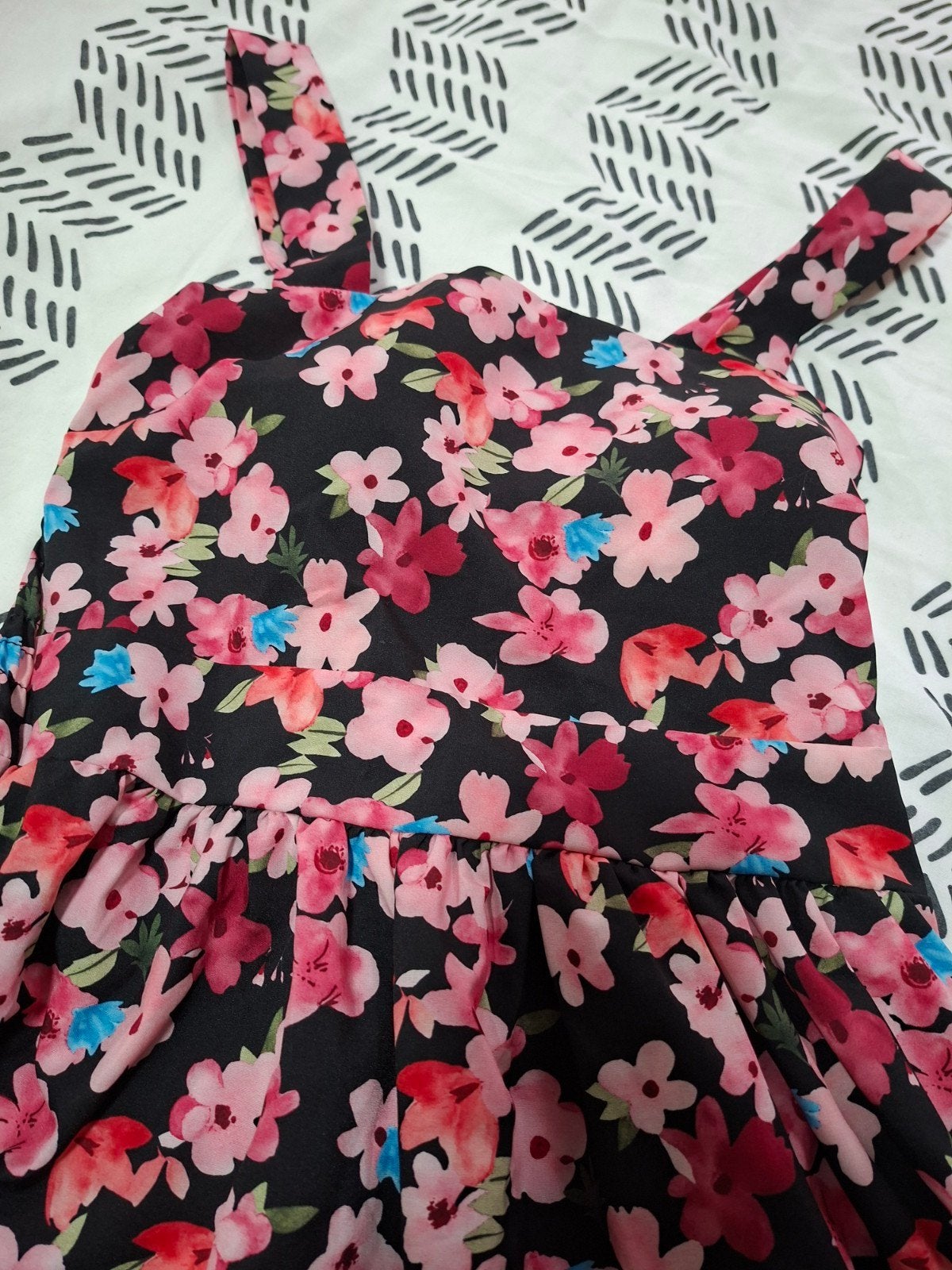 Zomerjurk met bloemenprint maat 36, Kleding | Dames, Meerkleurig, Ophalen of Verzenden, Zo goed als nieuw, Maat 36 (S)
