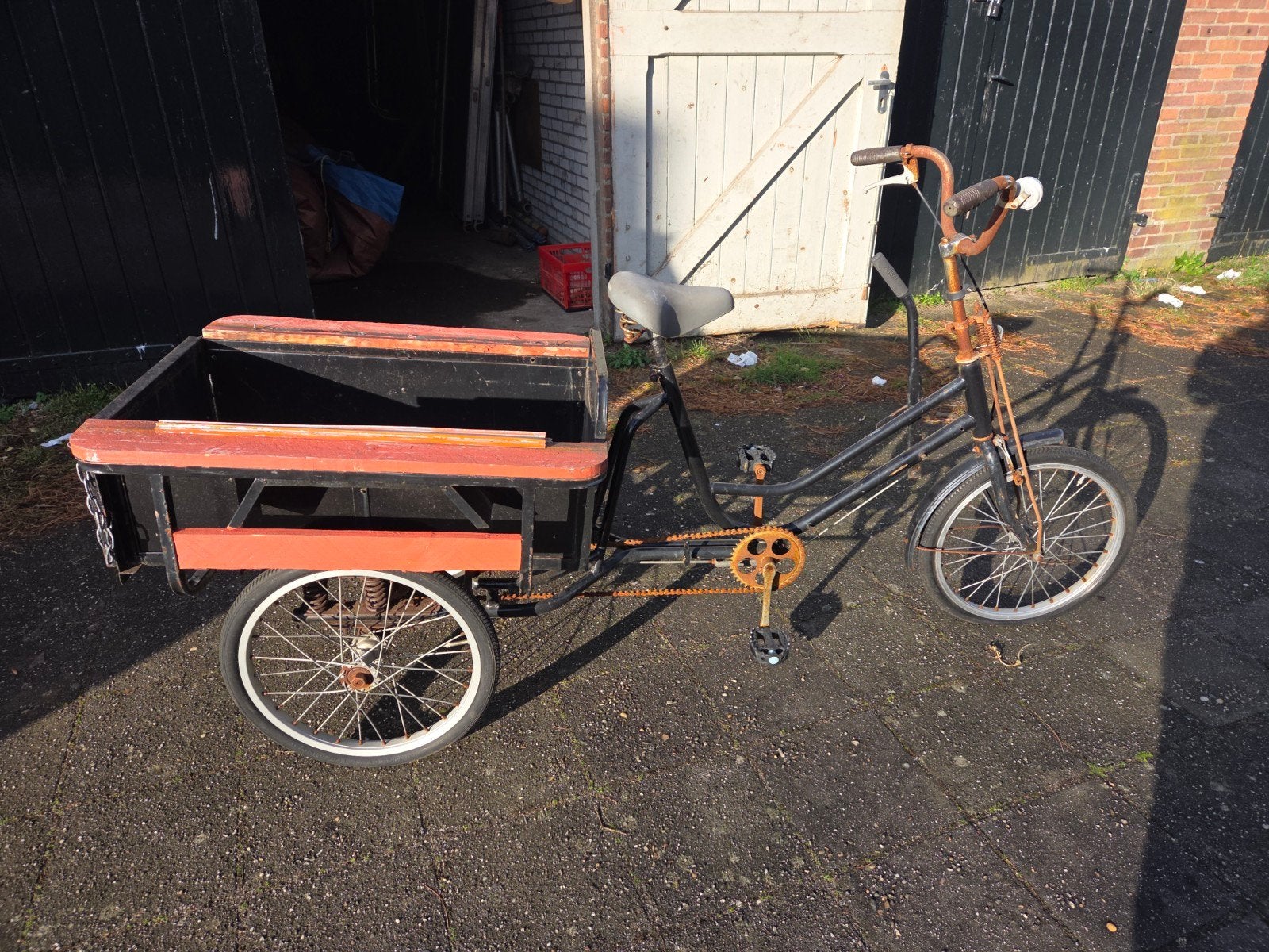 Driewieler bakfiets opknapper, Fietsen en Brommers, Ophalen, Gebruikt, Goederen, Overige merken