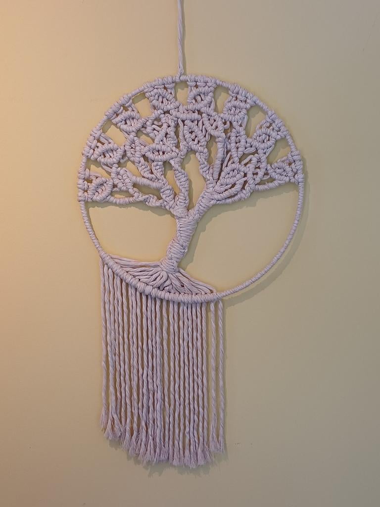 Macramé Wanddecoratie 'Levensboom', Beige, Boho, Nieuw, Ophalen of Verzenden