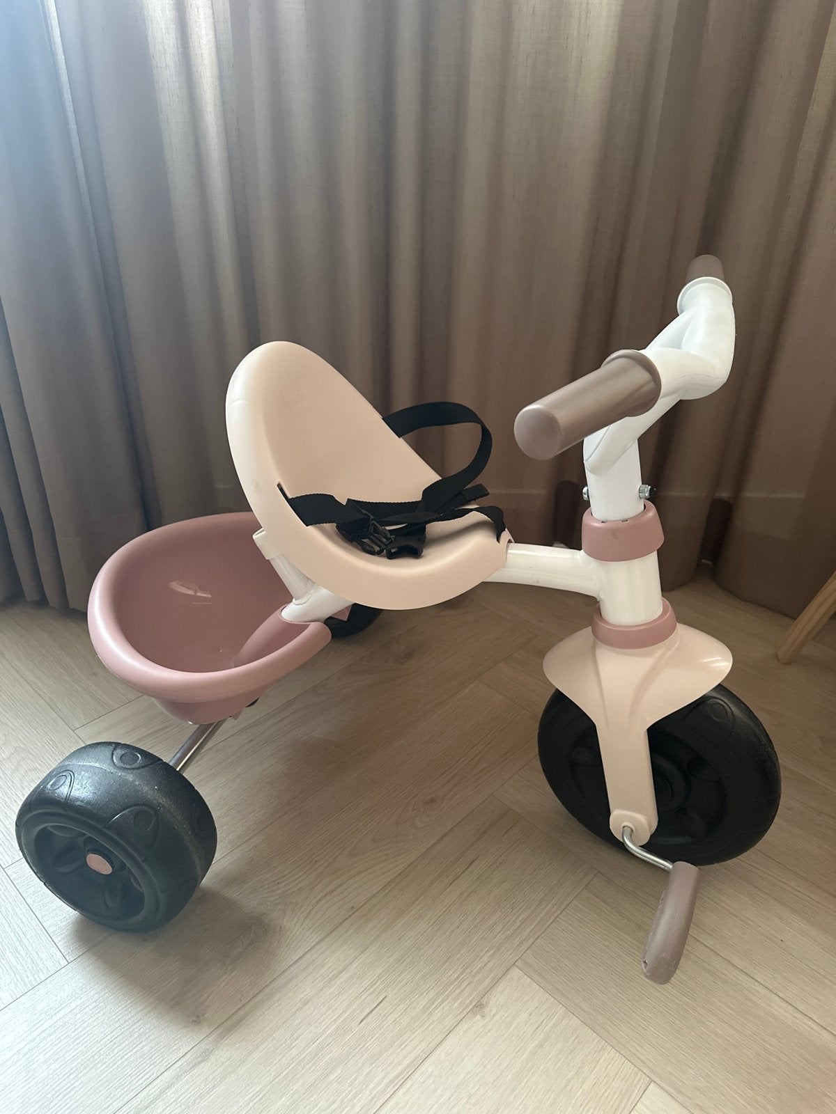 Smoby Be Fun driewieler met duwstang - Zo goed als nieuw, Ophalen, Zo goed als nieuw, Duwstang