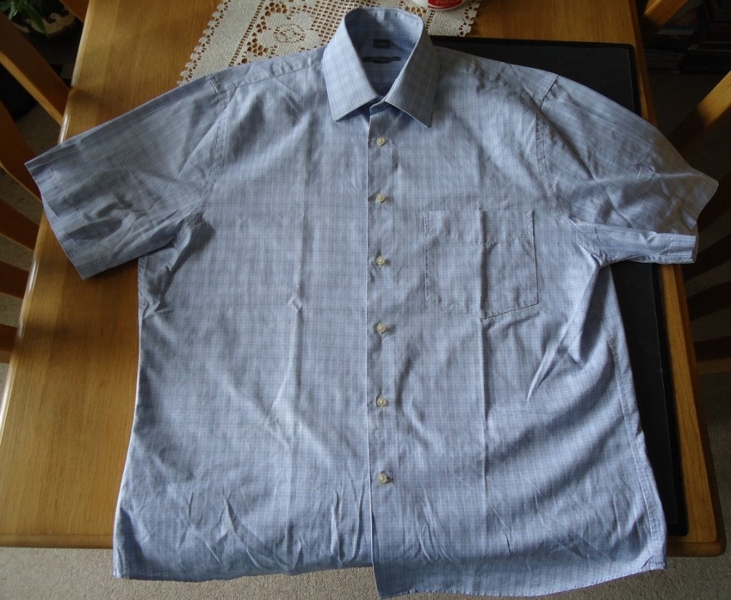 Geruit overhemd met korte mouwen van Dansaert (maat: 41/42)., Kleding | Heren, Blauw, Dansaert Classic, Ophalen of Verzenden, Zo goed als nieuw
