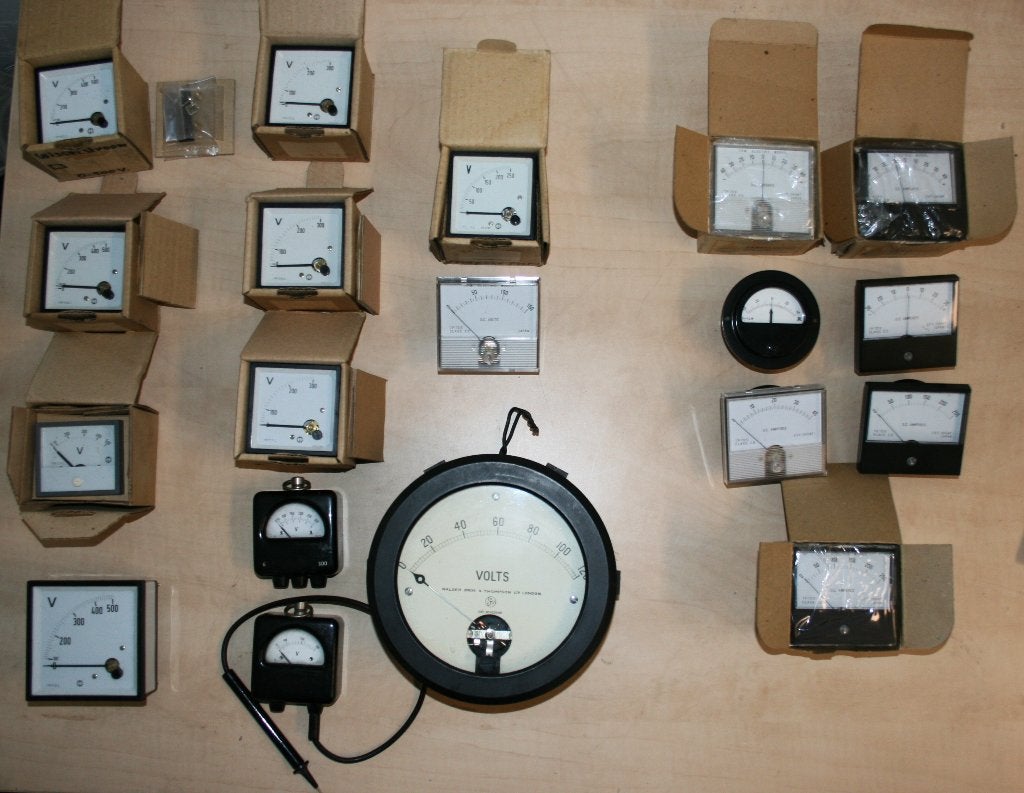 Vintage volt en ampere meters vanaf €40, Ophalen