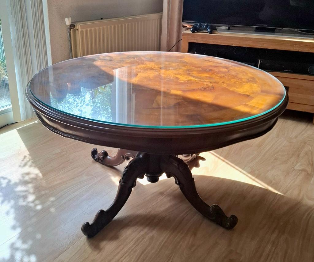 Queen Anne Salontafel Walnotenhout in prachtige staat!, Huis en Inrichting, Tafels | Salontafels, Ophalen, Queen Anne, Rond, Zo goed als nieuw