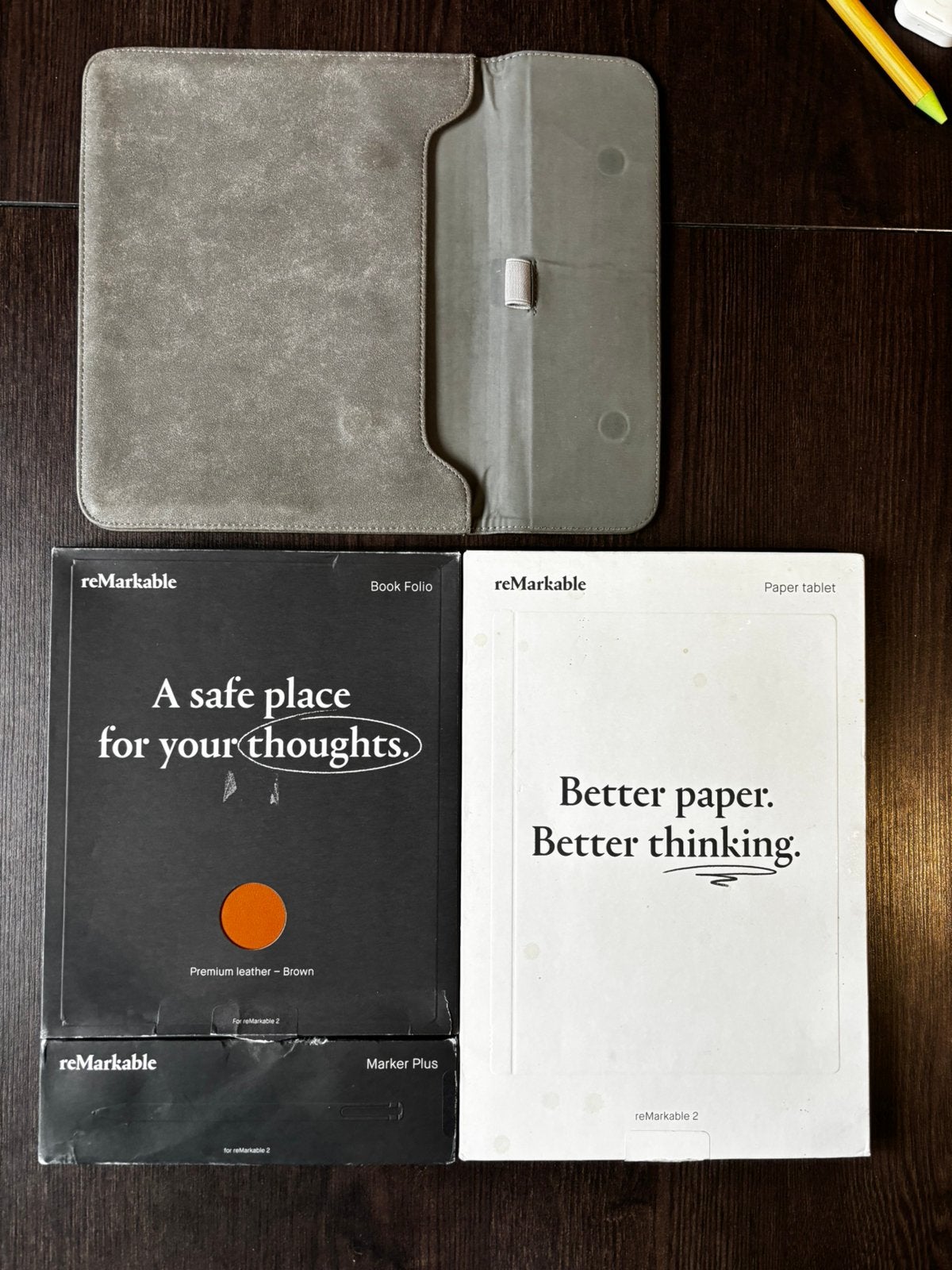 Remarkable 2 + Marker Plus + Book Folio + Sleeve, Remarkable, Remarkable, Ophalen of Verzenden, Zo goed als nieuw