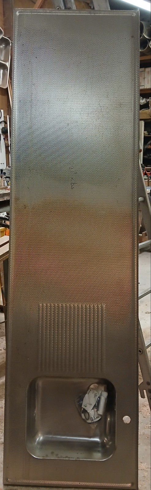 RVS Keukenblad,rvs met rand, met Spoelbak - 221,5x60 cm, Huis en Inrichting, Keuken | Complete keukens, Ophalen