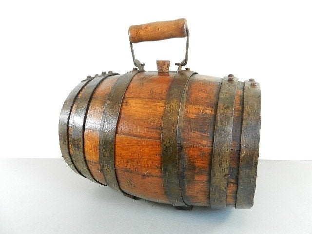 Bijzonder antiek buskruit vaatje / ton, Ophalen of Verzenden, Overige soorten, Nederland, Overige typen
