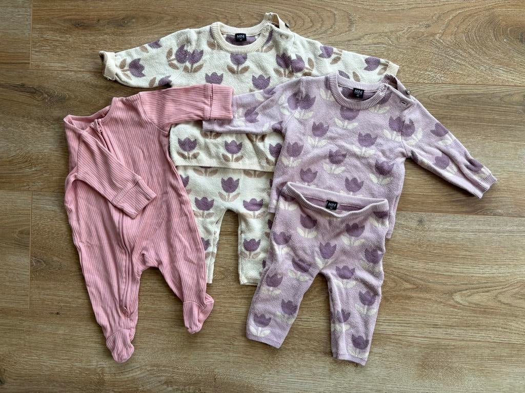 Schattige babykleding setjes - roze en paars Next en Mini, Ophalen of Verzenden, Gebruikt, Meisje