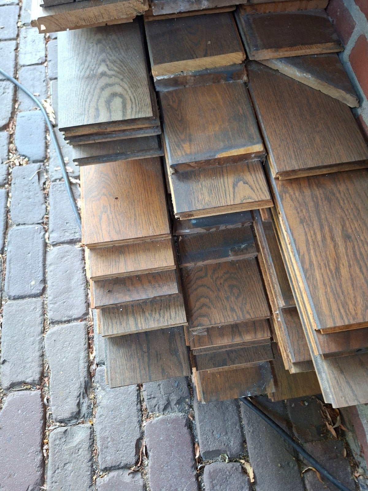 Geoliede eiken vloerplanken - 8m² voor hobby/wandbekleding, Ophalen, Vloerdelen of -planken, 10 m² of meer, 10 tot 30 cm
