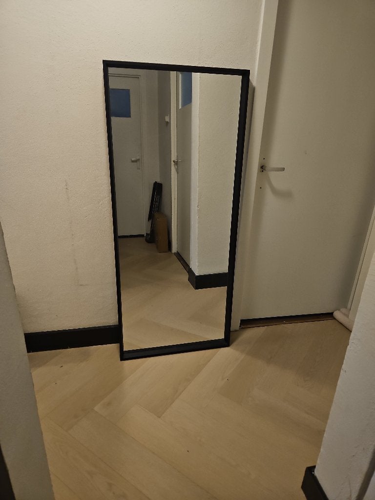 Spiegel, Huis en Inrichting, Woonaccessoires | Spiegels, Ophalen, 100 tot 150 cm, Zo goed als nieuw, Rechthoekig