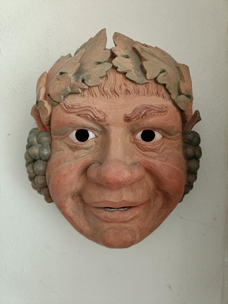 Decoratief Masker - God van de wijn, Ophalen, Overige onderwerpen, Masker, Handgemaakt