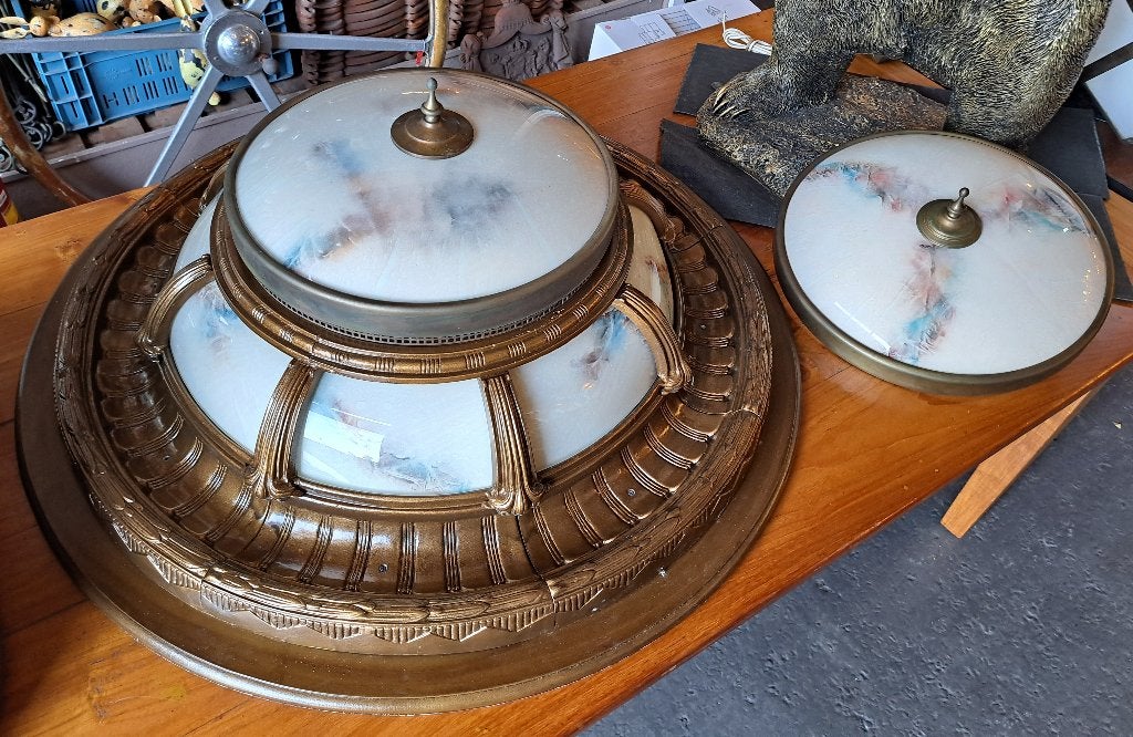 Zeer grote grand café plafonniere top lamp 100 cm doorsnee, Ophalen